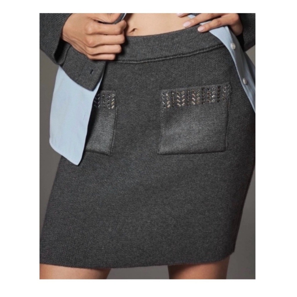 Pilcro Mini Skirt Small NWT Wool Blend Gem Pockets $128 Anthropologie New